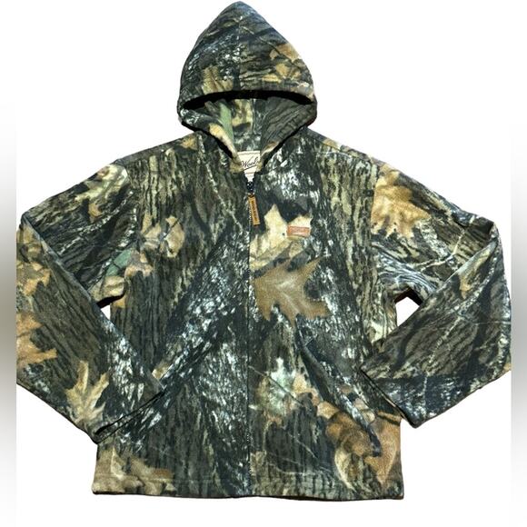 Woolrich Youth 14/16 Camo Fleece Full Zip Hooded Jacket - Picture 1 of 7